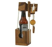LOGOPLAY Mini Coffre-Fort spécialement conçu pour Les Petites Bouteilles - Coffre-Fort pour Bouteilles - Puzzle de Bouteilles - Jeu d'esprit - Jeu d'énigmes - Jeu de Patience - Jeu de logique Bois