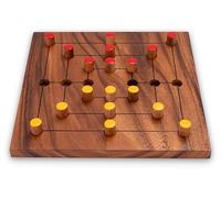 LOGOPLAY Moulin Taille XL pour 2 joueurs - Terrain de jeu 25 x 25 cm - Jeu de stratégie en bois