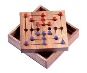 LOGOPLAY Mühle Jeu de stratégie en bois Taille S
