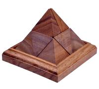 LOGOPLAY Pyramide pointue - Puzzle 3D - Jeu de réflexion - Jeu de puzzle - Jeu de patience - Jeu de logique en bois