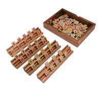 LOGOPLAY Rami - Jeu de société - Jeu de Placement avec 108 pièces au Design très Noble en Bois de Samena et d'Hévéa