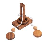 LOGOPLAY Tong Tang - Jeu de Cordes - Jeu de réflexion - Jeu d'énigmes - Jeu de Patience - Jeu de logique en Bois