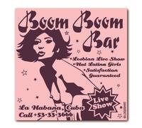 Logoshirt Aimant de réfrigérateur Boom Boom Bar - Girls Live Show - Aimant de frigo Club de Danse - carré - Design Original sous Licence