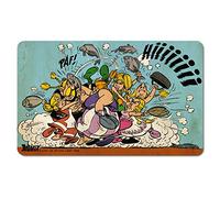 Logoshirt® Astérix Planche à découper I Astérix & Obélix I Combat de Poisson I Planche à découper I 23 x 14 cm I Passe au Lave-Vaisselle et à la Chaleur I Design Original sous Licence