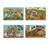 Logoshirt Astérix Le Gaulois - Asterix, Obelix & Panoramix Ensemble de 4 Planches à Petit-déjeuner - Multicolore - Design Original sous Licence