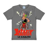 Logoshirt® Astérix Le Gaulois I Potion Magique I T-Shirt imprimé I Enfant I Fille & Garçon I Manches Courtes I Gris I Design Original sous Licence I Taille 15-16 Ans
