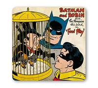 Logoshirt - Batman Dessous de Verre - DC Comics sous-Verre - Batman and Robin - The Penguin - Super-Vilain - coloré - Design Original sous Licence