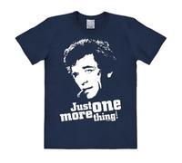 Logoshirt® Columbo I Just One More Thing I T-Shirt imprimé I Femme & Homme I Manches Courtes I Bleu foncé I Design Original sous Licence I Taille L