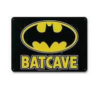 Logoshirt®️ DC Comics - Batman - Batcave - I Signe - Plaque en métal - Rétro I DIN A5 I Design Original sous Licence