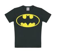 Logoshirt® DC Comics I Batman I Logo I T-Shirt imprimé I Enfant I Fille & Garçon I Manches Courtes I Noir I Design Original sous Licence I Taille 1-12 Ans