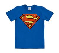 Logoshirt® DC Comics I Superman I Logo I T-Shirt imprimé I Femme & Homme I Manches Courtes I Bleu I Design Original sous Licence I Taille XS