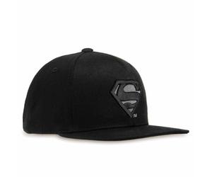 Logoshirt®️ DC Comics I Superman I Logo Noir I Enfants Snapback Cap I Filles & Garçons I Brodé 3D I Design Original sous Licence
