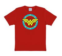 Logoshirt® DC I Wonder Woman I Circle Logo I T-Shirt imprimé I Enfant I Fille & Garçon I Manches Courtes I Rouge I Design Original sous Licence I Taille 2-3 Ans