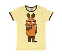 Logoshirt® Die Sendung mit der Maus I Souris I T-Shirt imprimé I Femme & Homme I Manches Courtes I Jaune I Design Original sous Licence I Taille M