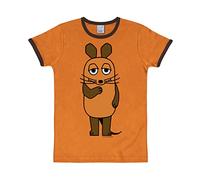 Logoshirt® Die Sendung mit der Maus I Souris I T-Shirt imprimé I Femme & Homme I Manches Courtes I Orange I Design Original sous Licence I Taille L
