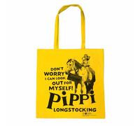 Logoshirt® Fifi Brindacier I Citation I Sac en coton I imprimé I avec longues poignées I jaune I Design sous licence