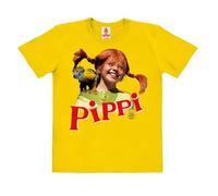 Logoshirt® Fifi Brindacier I Monsieur Nilsson I T-Shirt imprimé I Enfant I Fille & Garçon I Manches Courtes I Jaune I Design Original sous Licence I Taille 9-10 Ans
