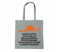 Logoshirt® Fifi Brindacier I Nom I Sac en coton I imprimé I avec longues poignées I gris I Design sous licence
