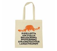 Logoshirt® Fifi Brindacier I Nom I Sac en coton I imprimé I avec longues poignées I naturel I Design sous licence