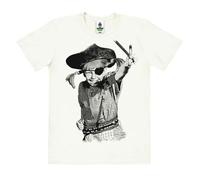Logoshirt® Fifi Brindacier I Pirate I T-Shirt Coton Bio I Imprimé I Femme & Homme I Blanc I Design Original sous Licence I Taille L