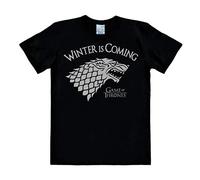 Logoshirt® Game of Thrones - Loup géant - l'hiver Vient - Easyfit T-Shirt - Noir I Design Original sous Licence I Taille 4XL