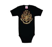 Logoshirt® Harry Potter I Hogwarts I Logo I Gigoteuse I Body pour bébé I Fille & Garçon I Manches Courtes I Noir I Design Original sous Licence I Taille 2-4 Ans