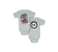 Logoshirt® Harry Potter I Poudlard Express I Gigoteuse I Body pour bébé I Fille & Garçon I Lot de 2 I Coton I Manches Courtes I Gris chiné I Design Original sous Licence I Taille 7-12 Mois