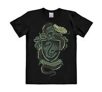 Logoshirt® Harry Potter I Serpentard I Blason I Logo I T-Shirt imprimé I Femme & Homme I Manches Courtes I Noir I Design Original sous Licence I Taille XL