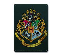 Logoshirt®️ Harry Potter - Poudlard Logo I Signe - Plaque en métal - Rétro I DIN A5 I Design Original sous Licence