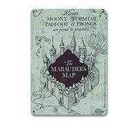 Logoshirt® Harry Potter - Poudlard - Marauder's Map I Signe - Plaque en métal - Rétro I DIN A5 I Design original sous licence
