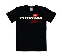 Logoshirt® Interflug DDR I Logo I T-Shirt imprimé I Femme & Homme I Manches Courtes I Noir I Design Original sous Licence I Taille M