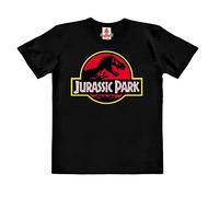 Logoshirt® Jurassic Park I T-Rex I Logo I T-Shirt imprimé I Enfant I Fille & Garçon I Manches Courtes I Noir I Design Original sous Licence I Taille 13-14 Ans