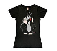 Logoshirt® La Petite Taupe I Taupek I Oh Oh I T-Shirt imprimé I Femme I Manches Courtes I Noir I Design Original sous Licence I Taille M