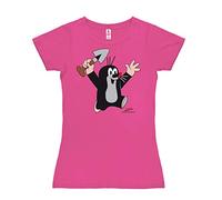 Logoshirt® Le Petite Taupe I Taupek I Youhou I T-Shirt imprimé I Femme I Manches Courtes I Rose Profond I Design Original sous Licence I Taille S