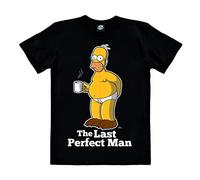 Logoshirt® Les Simspon - Homer Simpson - Last Perfect Man I T-Shirt imprimé I Femme & Homme I Manches Courtes I Design Original sous Licence I Taille S