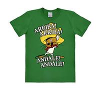 Logoshirt® Looney Tunes I Speedy Gonzales I Arriba Andale I T-Shirt imprimé I Femme & Homme I Manches Courtes I Vert I Design Original sous Licence I Taille S