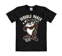Logoshirt® Looney Tunes I Taz I Trouble Maker I T-Shirt imprimé I Femme & Homme I Manches Courtes I Noir I Design Original sous Licence I Taille 3XL