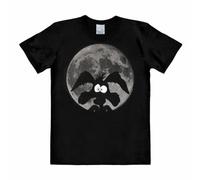 Logoshirt® Looney Tunes I Wile E. Coyote I Lune I T-Shirt imprimé I Femme & Homme I Manches Courtes I Noir I Design Original sous Licence I Taille L