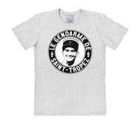 Logoshirt® Louis de Funès I Le Gendarme de Saint-Tropez I T-Shirt imprimé I Femme & Homme I Manches Courtes I Gris I Design Original sous Licence I Taille XL