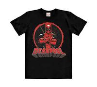 Logoshirt® Marvel Comics I Deadpool I Circle I T-Shirt imprimé I Femme & Homme I Manches Courtes I Noir I Design Original sous Licence I Taille M