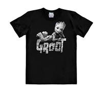 Logoshirt® Marvel Comics I Les Gardiens de la Galaxie I Groot I T-Shirt imprimé I Femme & Homme I Manches Courtes I Noir I Design Original sous Licence I Taille XXL
