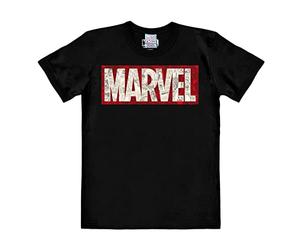 Logoshirt® Marvel Comics I Marvel Logo I Comic Block I T-Shirt imprimé I Femme & Homme I Manches Courtes I Noir I Design Original sous Licence I Taille 5XL