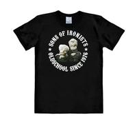 Logoshirt® Muppets I Statler et Waldorf I Sons of Ironists I T-Shirt imprimé I Femme & Homme I Manches Courtes I Noir I Design Original sous Licence I Taille L