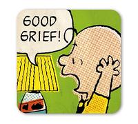 LOGOSHIRT - Peanuts Dessous de Verre - Charlie Brown sous-Verre - Good Grief - coloré - Design Original sous Licence
