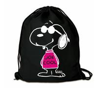 Logoshirt®️ Peanuts I Snoopy I Joe Cool I Sac de gym I Cotton I Imprimé I AZO-free I Cordon de serrage I noir I Design sous licence