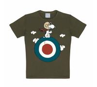 Logoshirt® Peanuts I Snoopy I Pilote I Target I T-Shirt imprimé I Enfant I Fille & Garçon I Manches Courtes I Vert I Design Original sous Licence I Taille 15-16 Ans