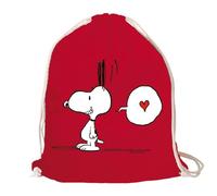 Logoshirt® Peanuts I Snoopy In Love I Sac de gym I Cotton I Imprimé I AZO-free I Cordon de serrage I rouge I Design sous licence