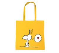 Logoshirt® Peanuts I Snoopy In Love I Sac en coton I imprimé I avec longues poignées I jaune I Design sous licence
