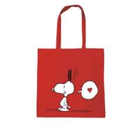 Logoshirt® Peanuts I Snoopy In Love I Sac en coton I imprimé I avec longues poignées I rouge I Design sous licence