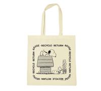 Logoshirt® Peanuts I Snoopy & Woodstock I Reuse, Recycle, Return I Sac en coton I imprimé I avec longues poignées I naturel I Design sous licence